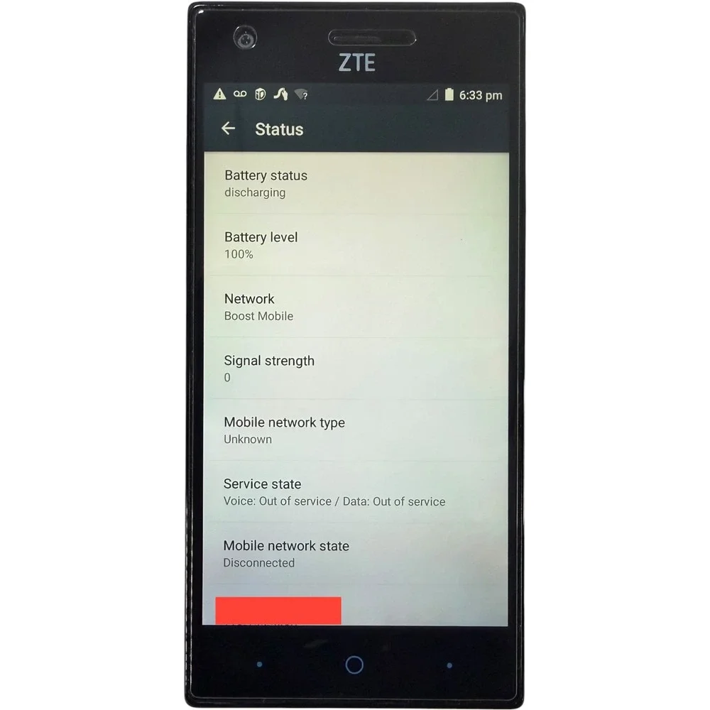 ZTE Warp Elite N9518‎ Boost Mobile Android Smartphone Black Working